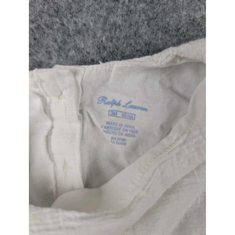 Ralph Lauren & Baby Gap Infant Girl Romper Bodysuit Bundle 3-6 Months White Pink